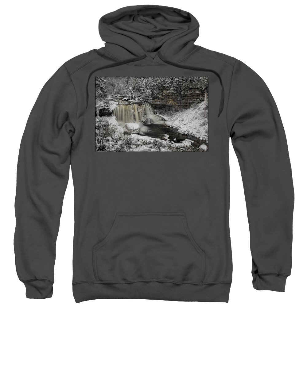 Ice Sweatshirt featuring the photograph River Road by Erika Fawcett