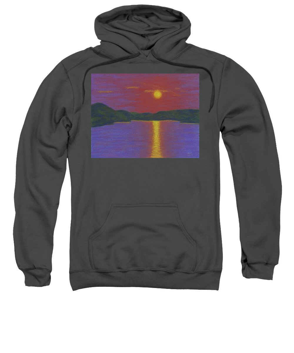 Olifants River Sweatshirt featuring the pastel Riverboat Sunset by Anne Katzeff