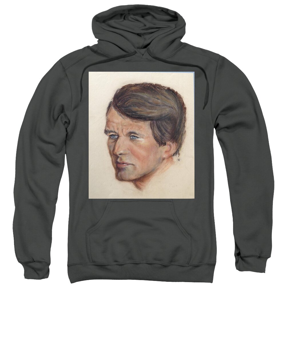 Portrait Sweatshirt featuring the painting Robert Kennedy by Anthony Ross