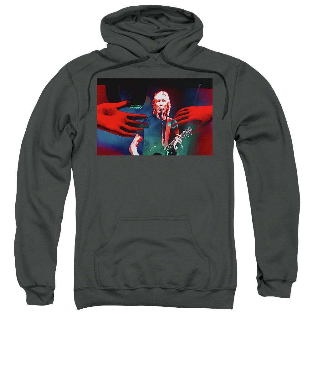 Roger Waters Sweatshirt featuring the photograph Roger Waters Tour 2017 - Wish You Were Here II by Tanya Filichkin