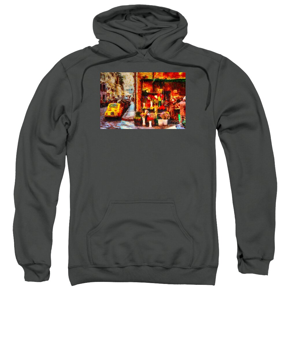 Rome Colors Sweatshirt featuring the photograph Rome Street Colors by Stefano Senise