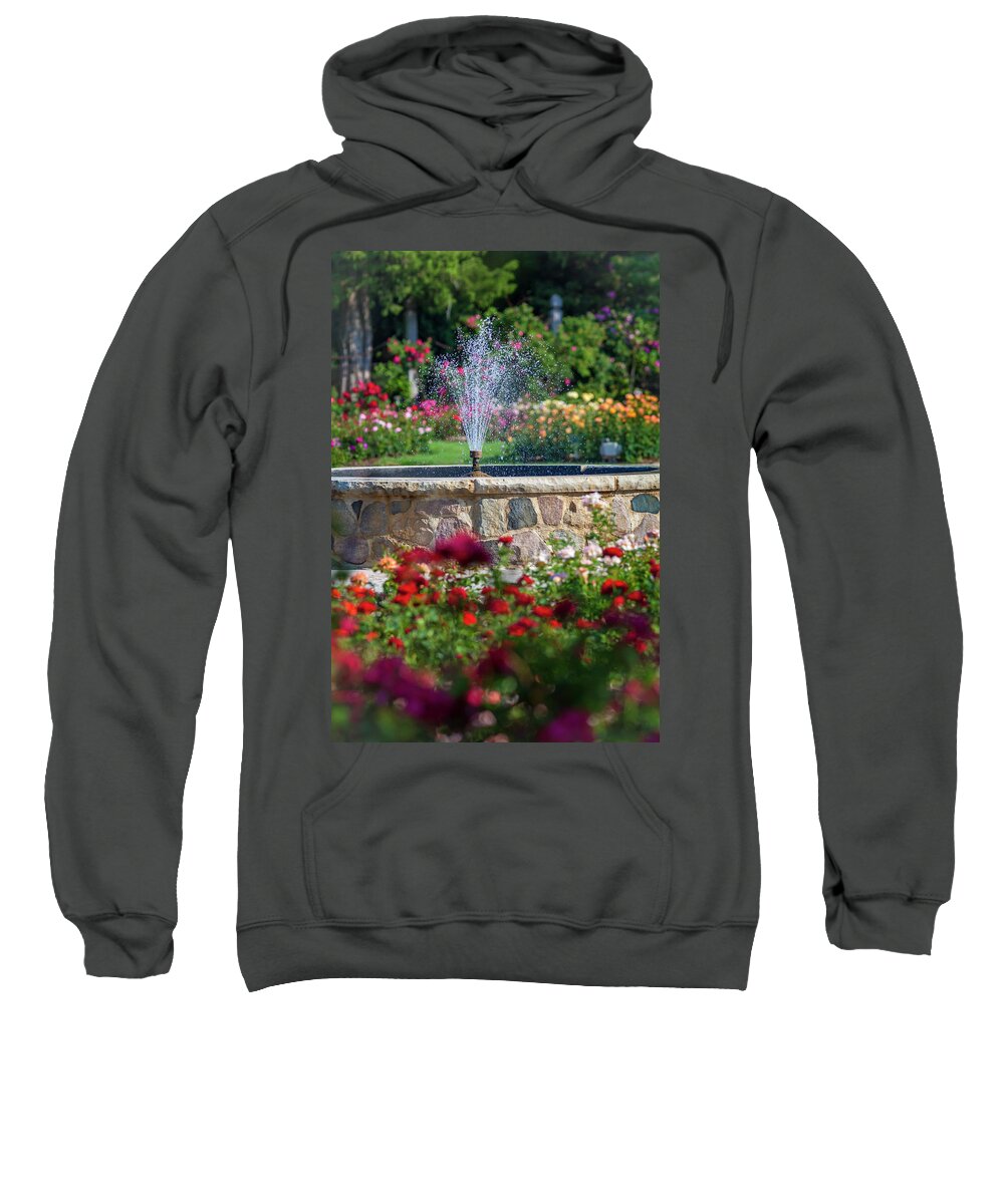 5dii Sweatshirt featuring the photograph Rose Fountain by Mark Mille