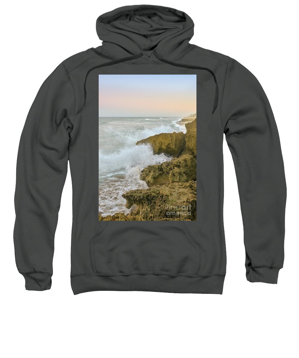 Seascape Sweatshirt featuring the photograph Ross Witham Beach Hutchinson Island Martin County Florida by Olga Hamilton
