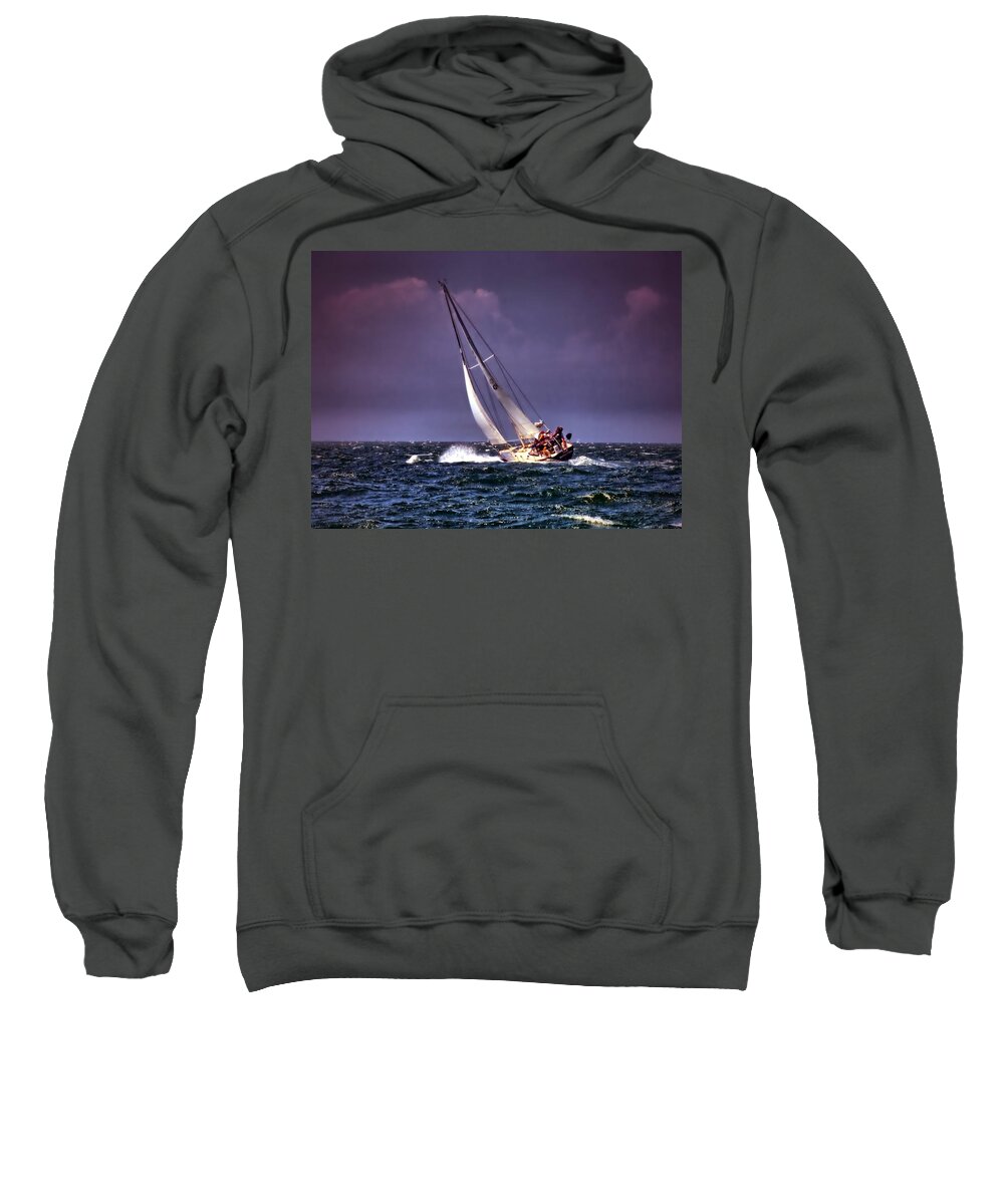 Sailing Sweatshirt featuring the photograph Sailing to Nantucket 001 by Bruce Gannon