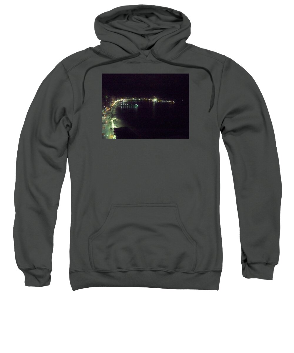 Salinas Sweatshirt featuring the photograph Salinas at Night by Nancy Graham