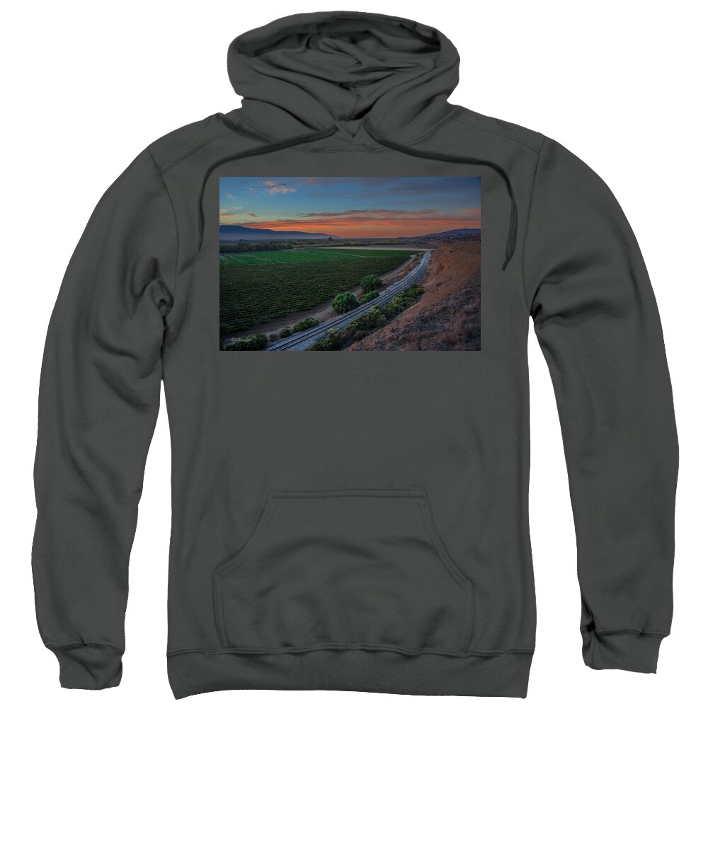 Central California Coast Sweatshirt featuring the photograph Salinas Valley At Sunset by Bill Roberts