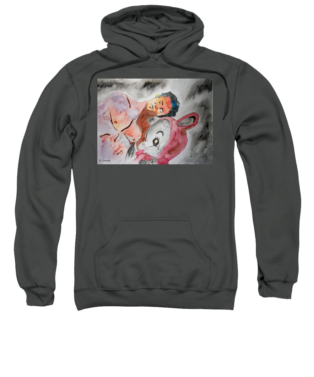 Scott Weiland Sweatshirt featuring the painting Scott Weiland - Stone Temple Pilots - Music Inspiration Series by Carol Crisafi