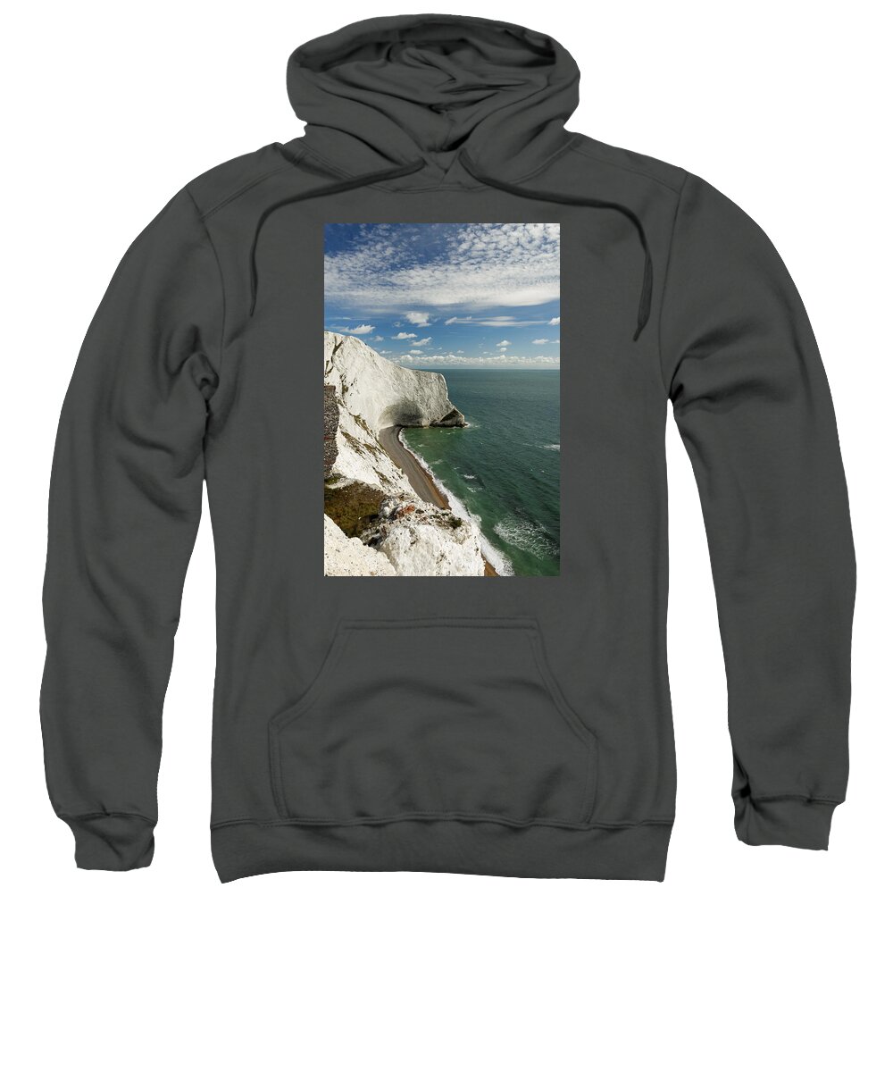 Britain Sweatshirt featuring the photograph Scratchell's Bay - Isle of Wight by Rod Johnson