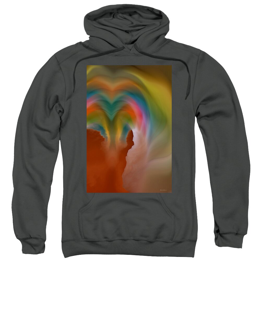 Abstract Art Sweatshirt featuring the digital art Scream by Linda Sannuti