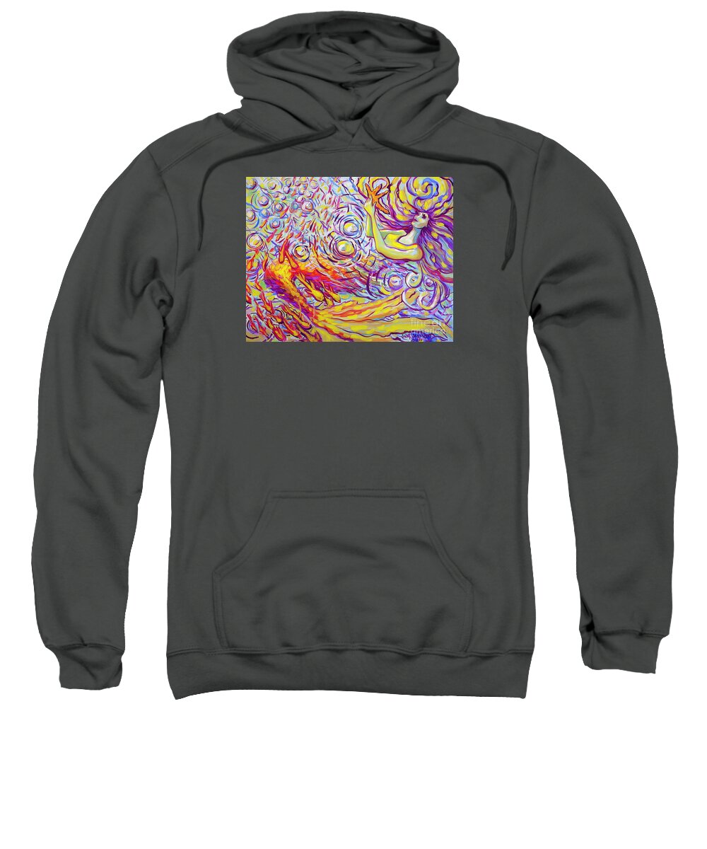 Mermaid Sweatshirt featuring the painting Sea Star by Jeanette Jarmon