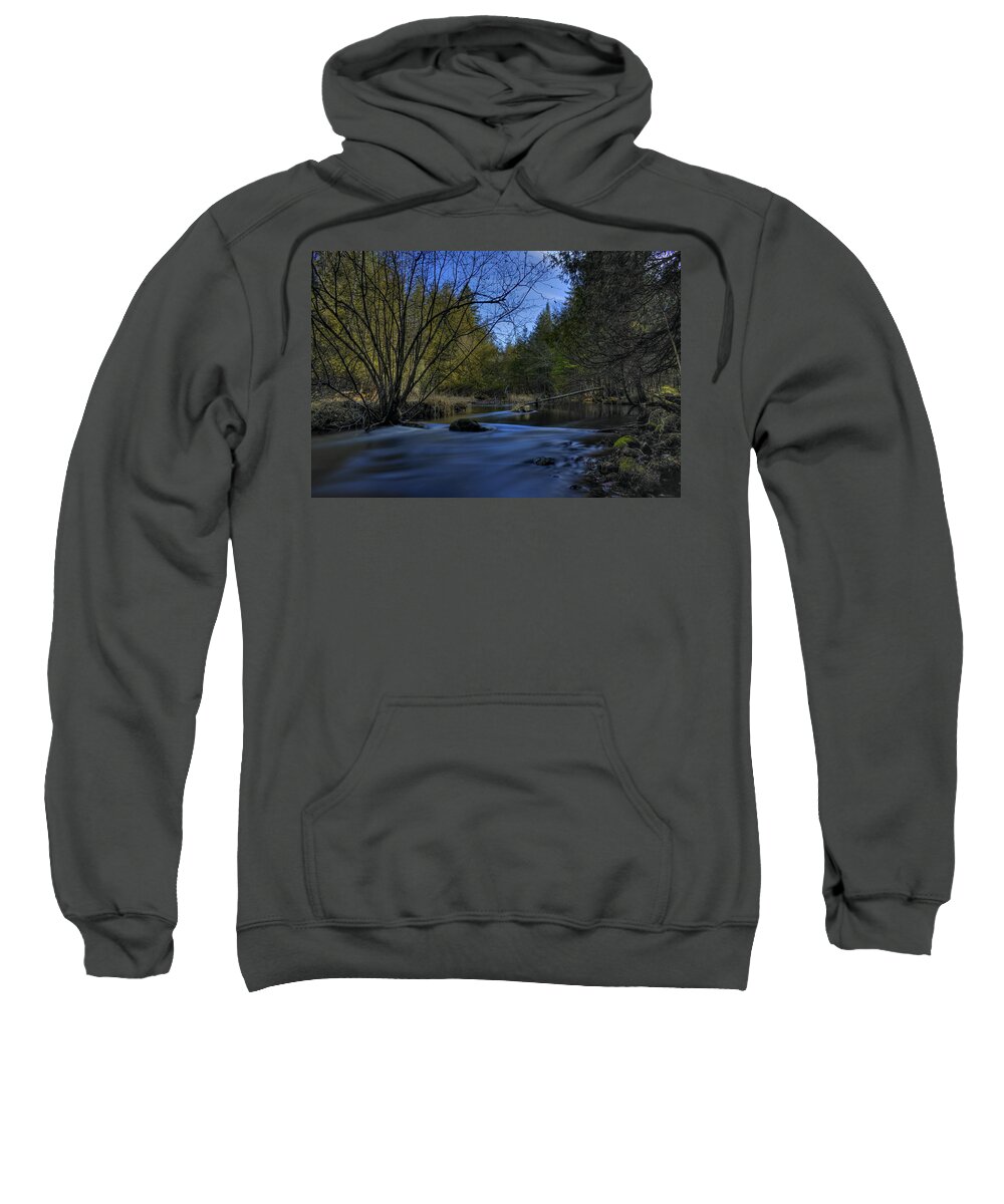Marathon County Sweatshirt featuring the photograph Serene Plover River by Dale Kauzlaric