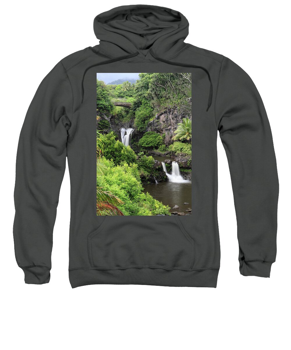 Seven Pools Sweatshirt featuring the photograph Seven pools Hana by Pierre Leclerc Photography