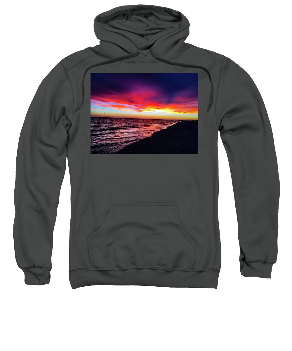 Sunset Sweatshirt featuring the photograph Siesta Key Sunset by Matt Sexton