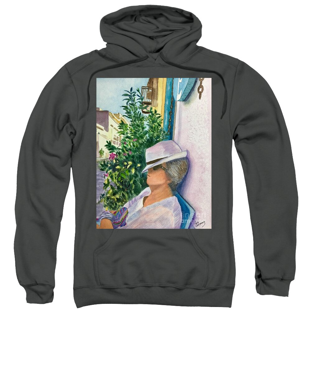 Siesta Sweatshirt featuring the painting Siesta Time by Sue Carmony