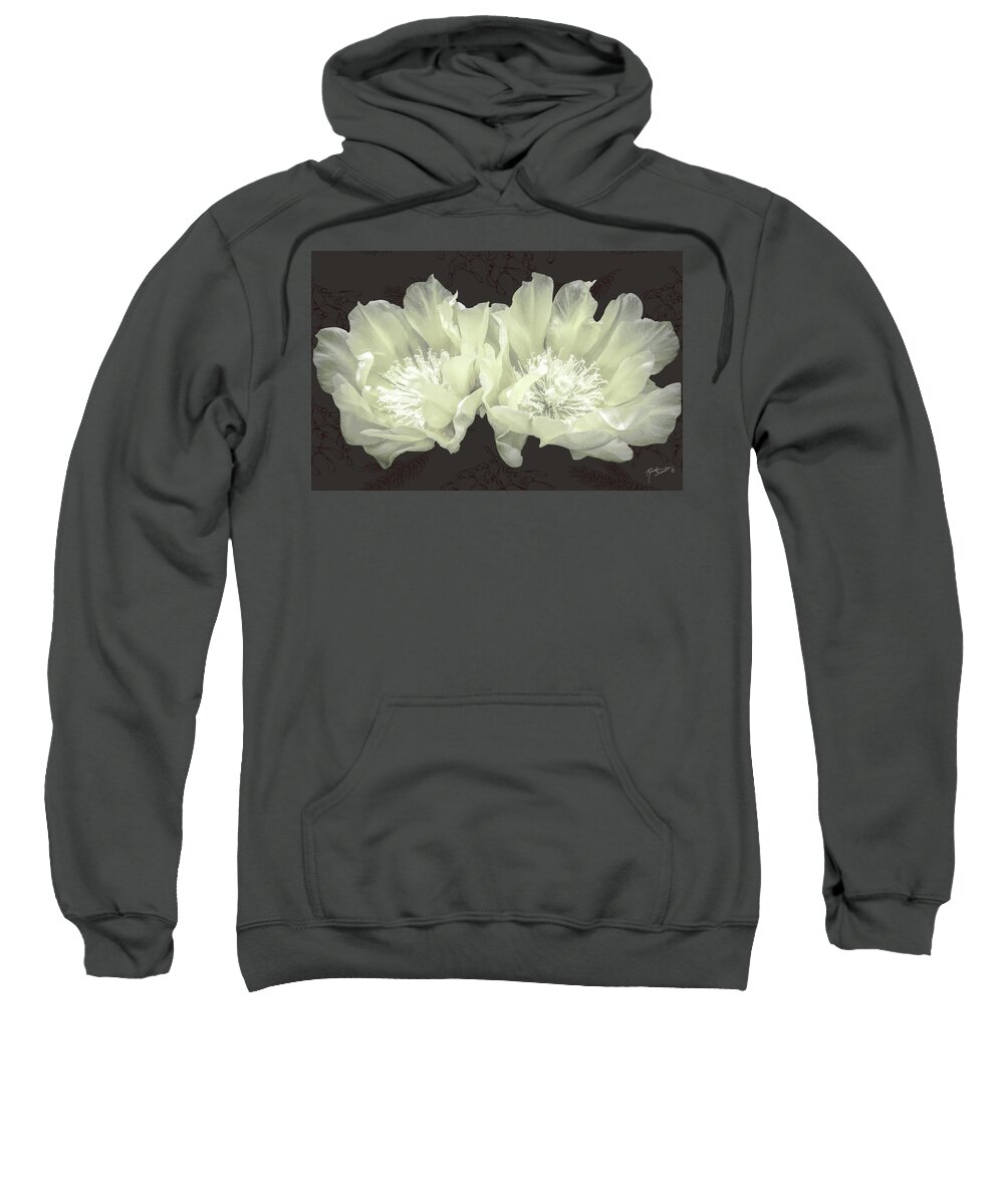 Flower Sweatshirt featuring the mixed media Silent Night by Rosalie Scanlon