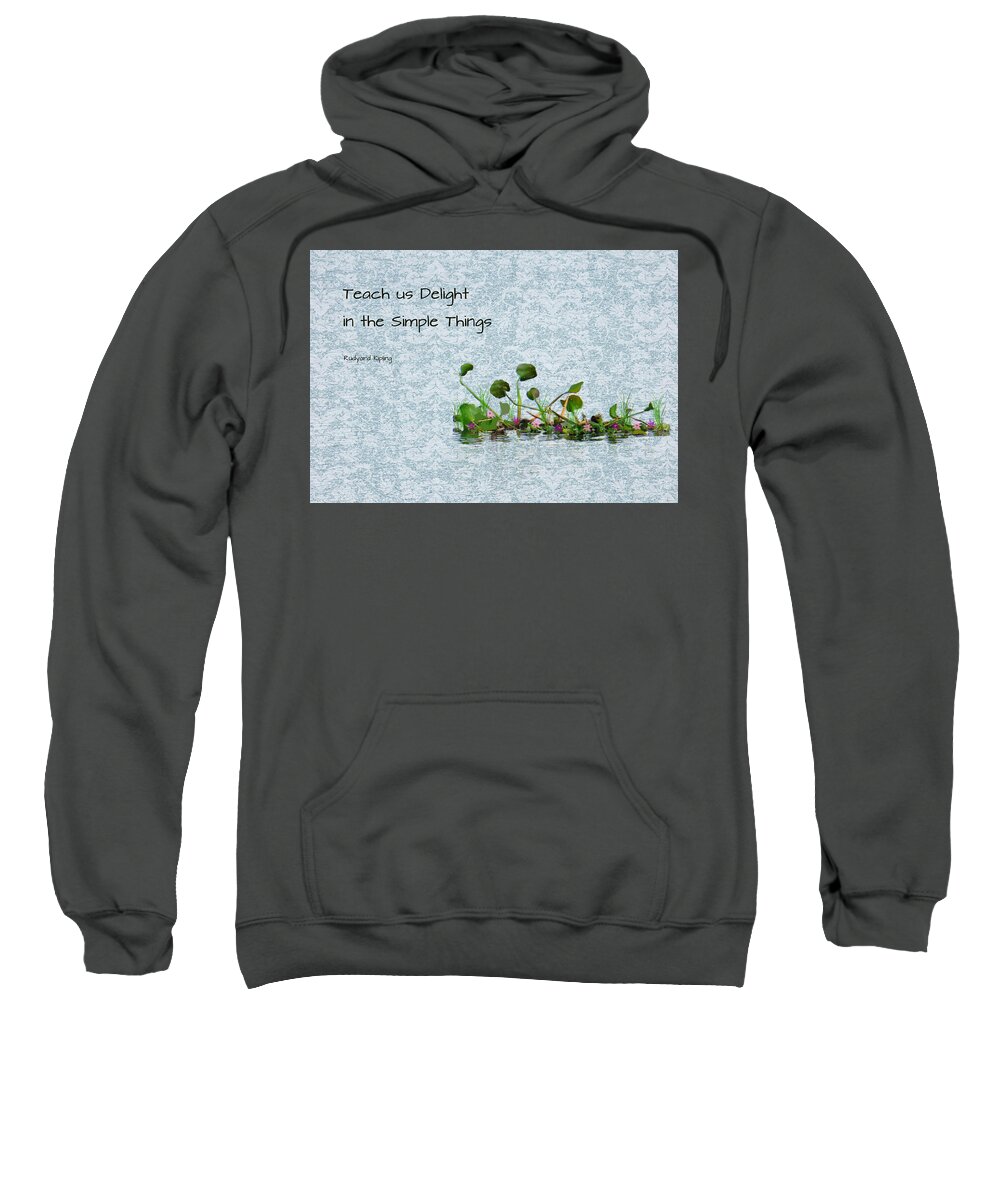 Plants Sweatshirt featuring the mixed media Simple Things by Rosalie Scanlon