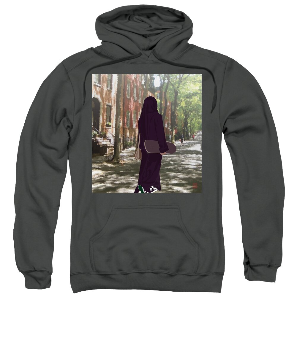 Skateboard Sweatshirt featuring the digital art Sk8r by Scheme Of Things Graphics