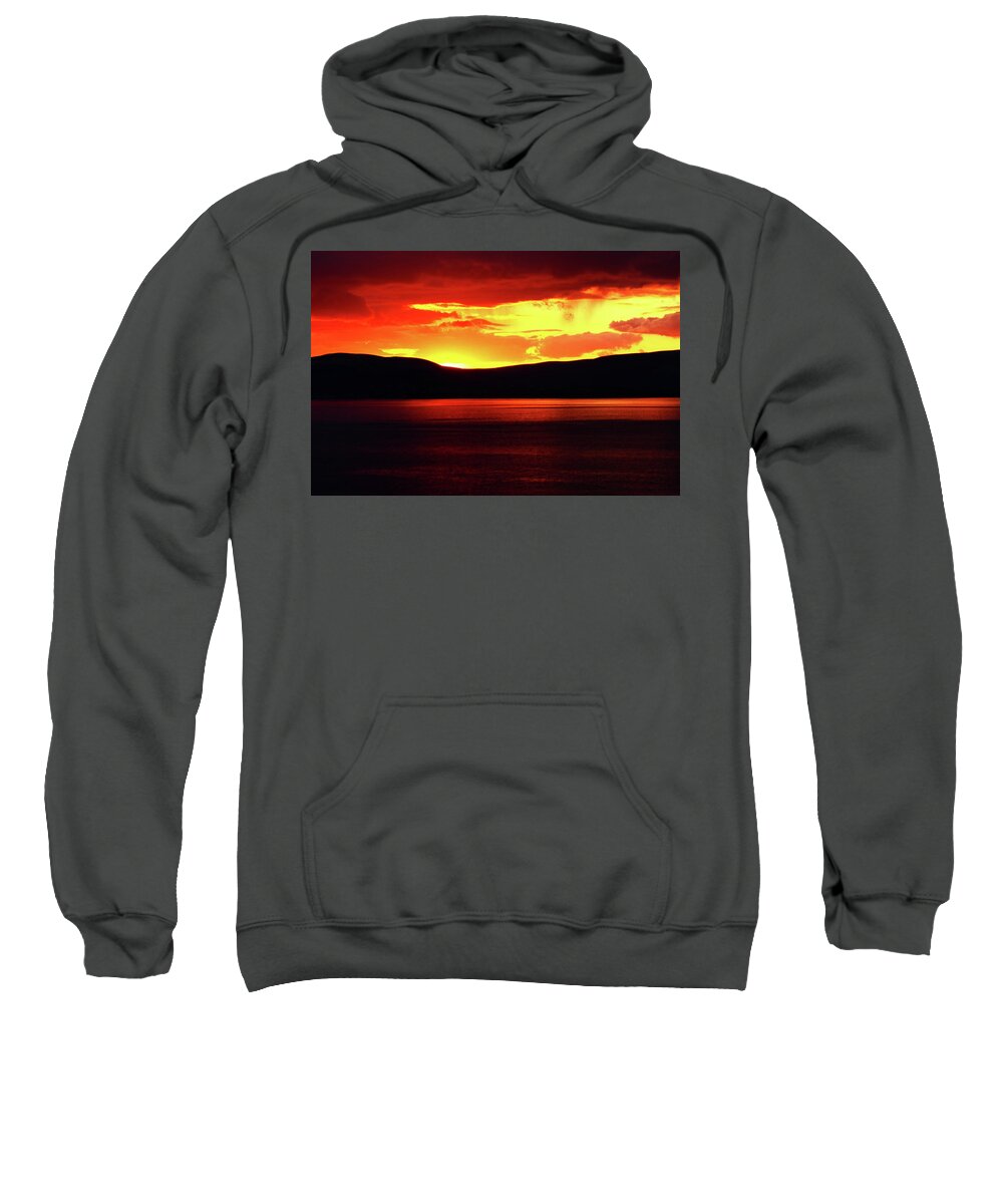 Sunsets Sweatshirt featuring the photograph Sky Of Fire by Aidan Moran