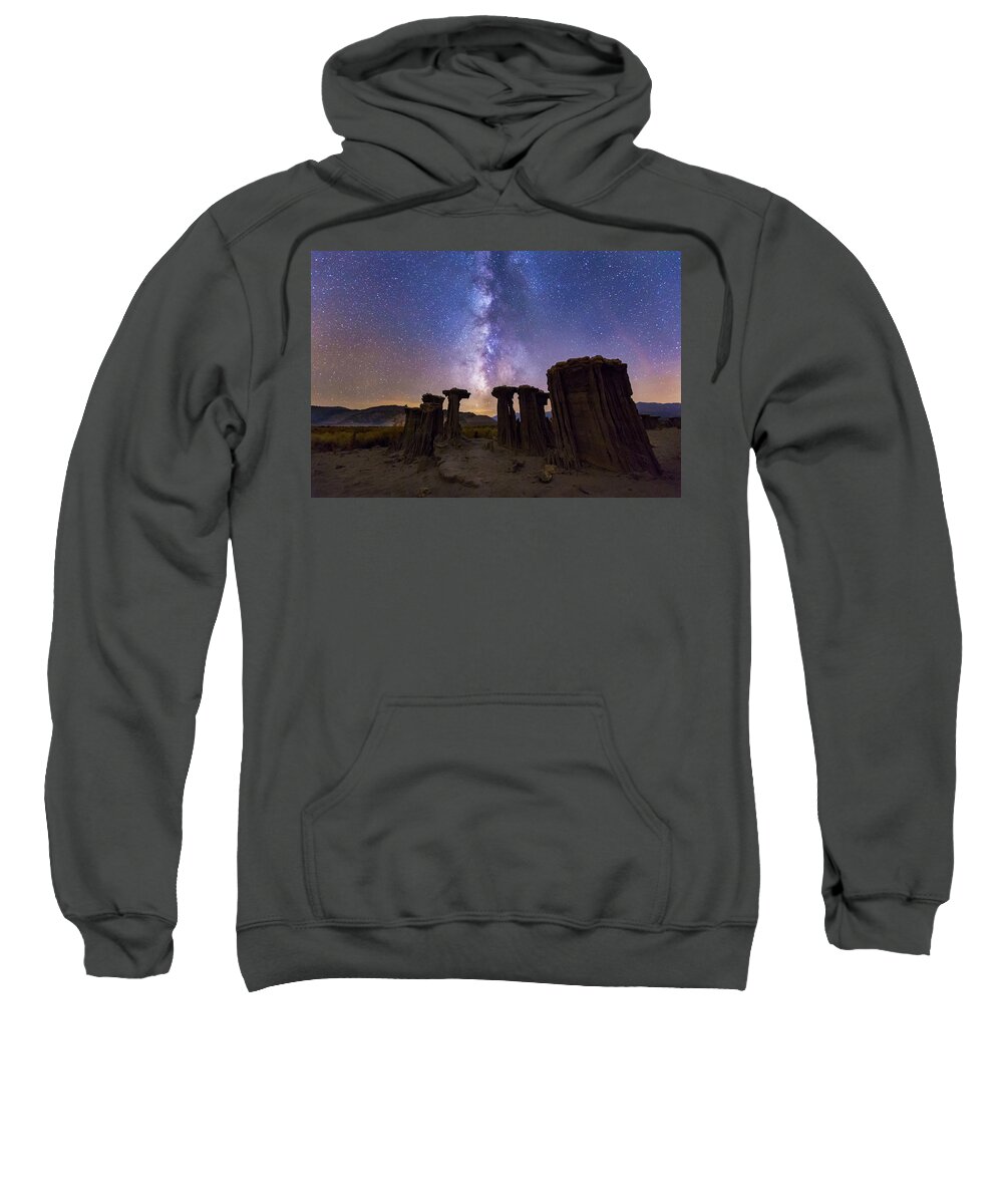 Milkyway Sweatshirt featuring the photograph Sky Watchers by Tassanee Angiolillo