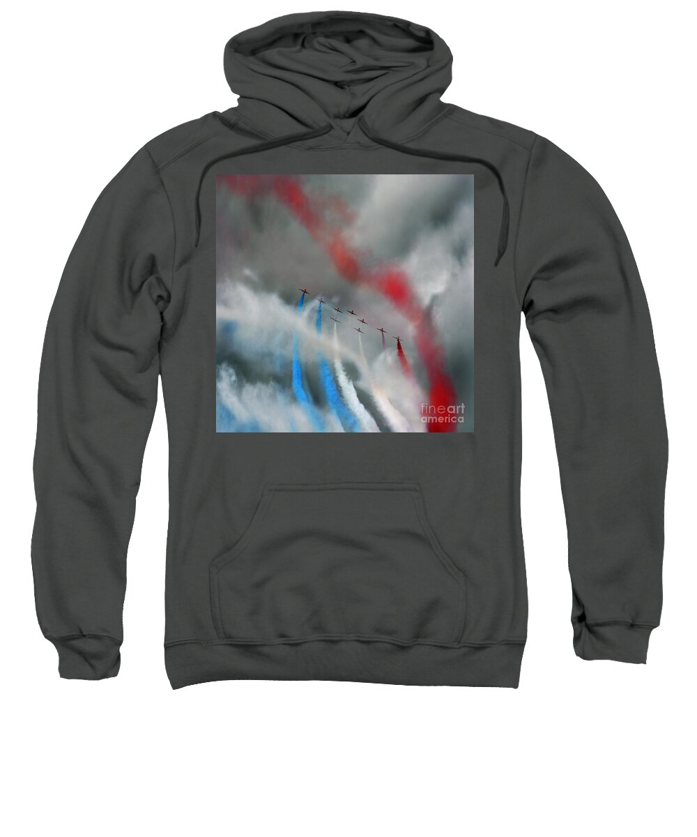 Red Arrows Sweatshirt featuring the photograph Sky Watercolors by Ang El