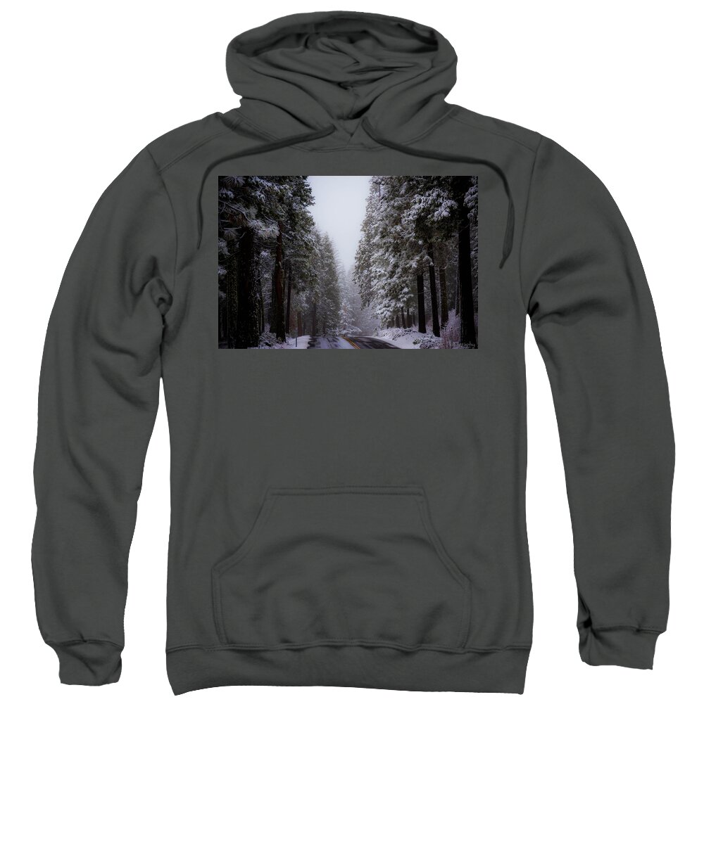 Snow Sweatshirt featuring the photograph Snowy Path by Wendy Carrington