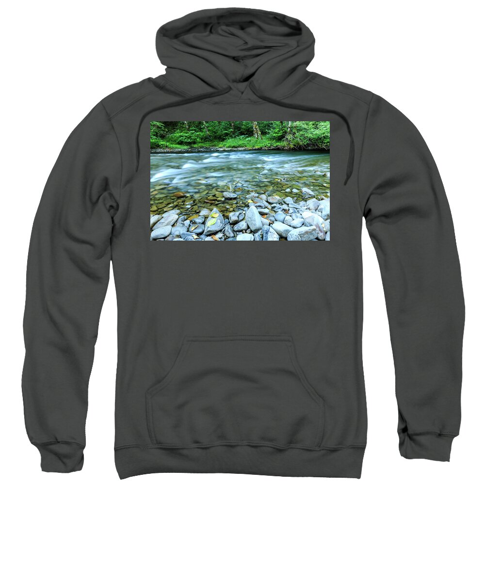 Stream Sweatshirt featuring the photograph Sol Duc River in Summer by Kyle Lee