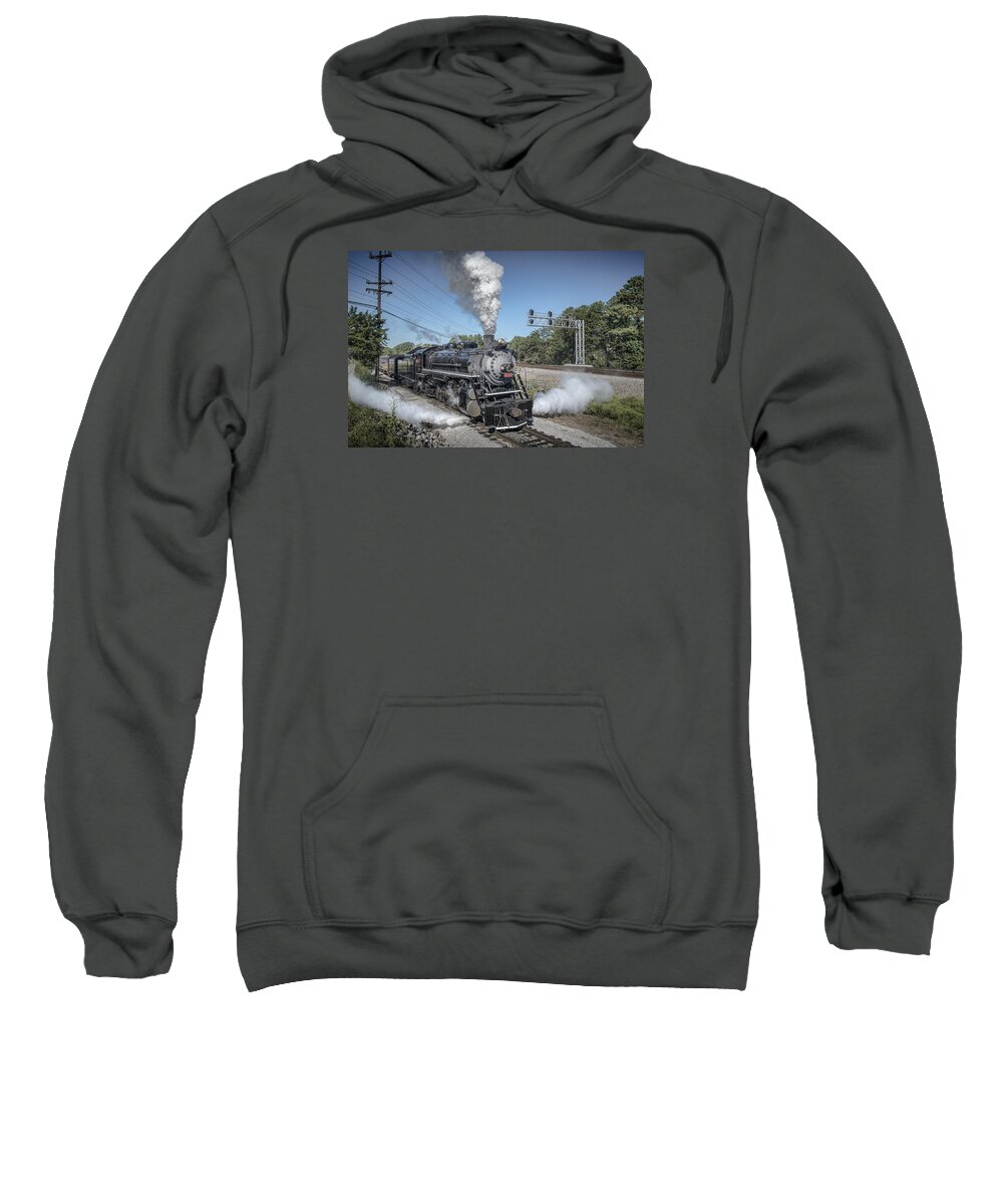 Southern Railway 4501 Sweatshirt featuring the photograph Southern 4501 at Railfest 2015 -1 by Jim Pearson