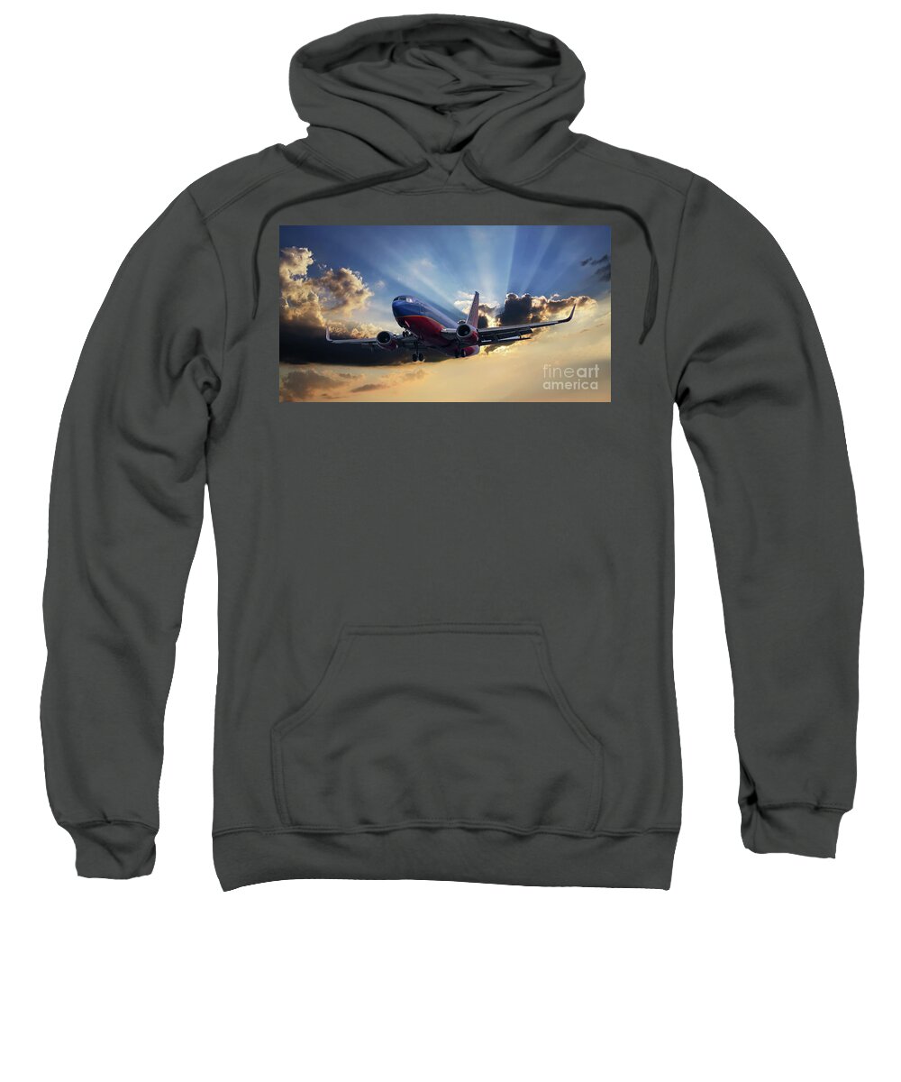Southwest Sweatshirt featuring the photograph Southwest Dramatic Rays of Light by Dale Powell