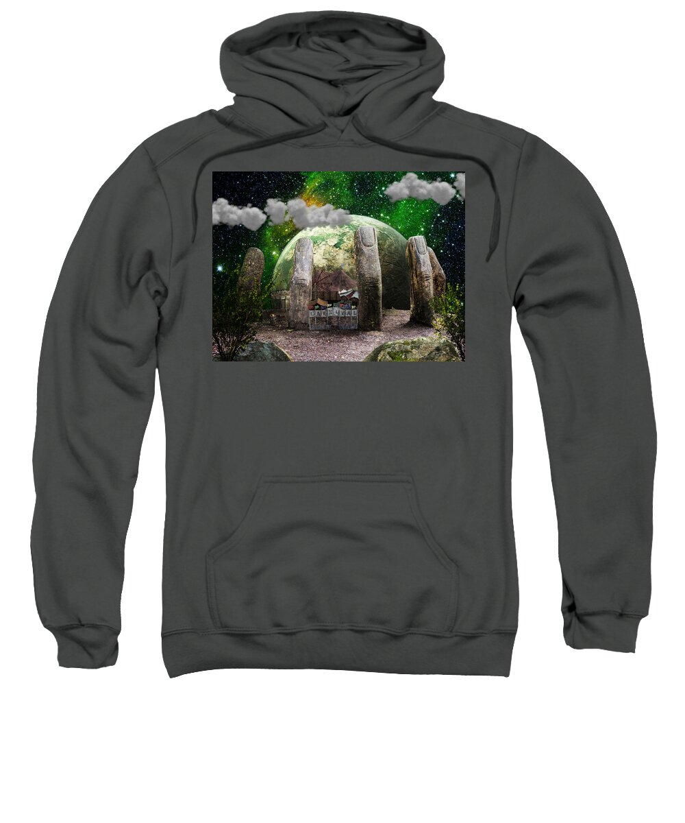 Space Carnival Sweatshirt featuring the digital art Space Carnival by Ally White