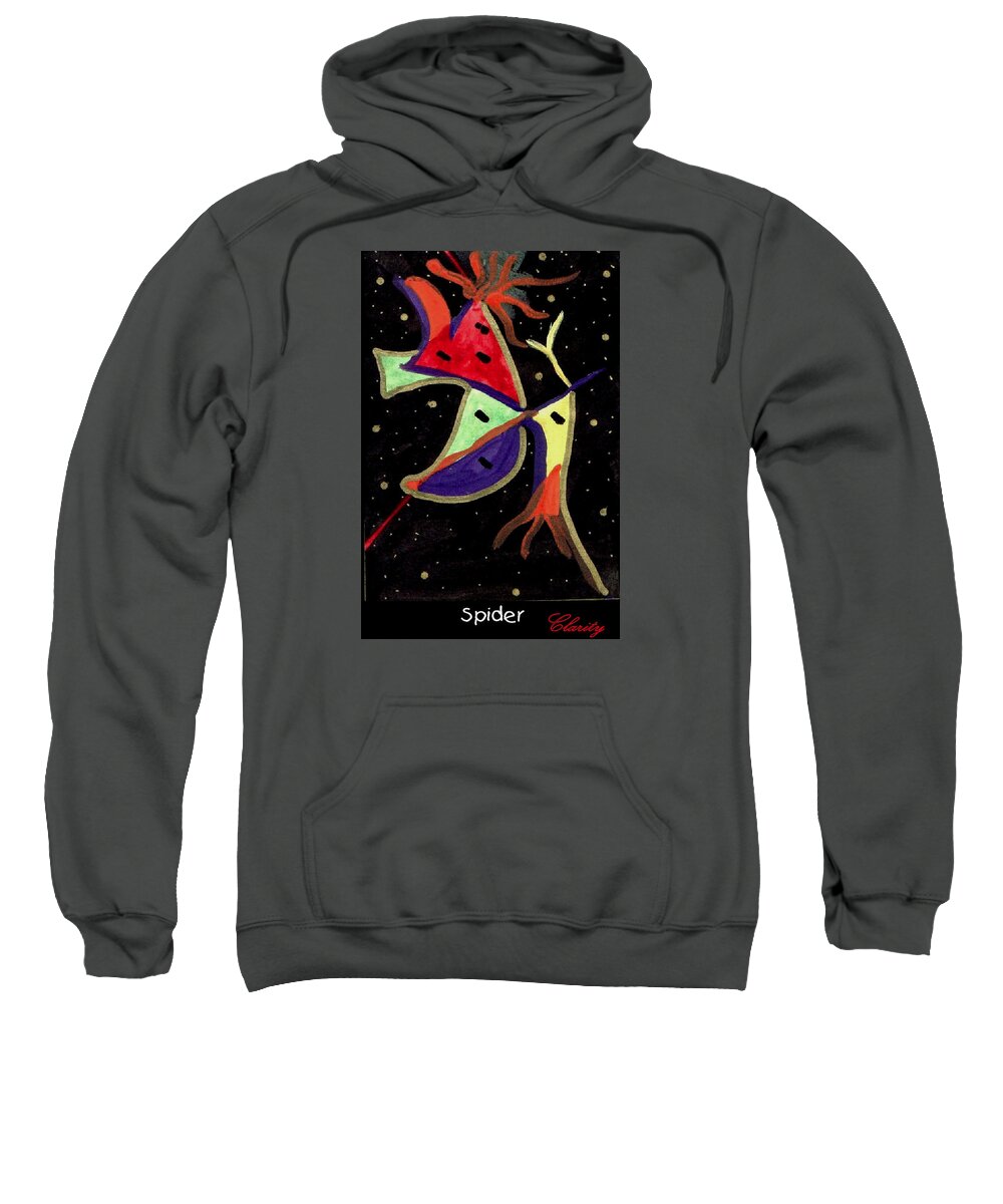 Spider Sweatshirt featuring the painting Spider by Clarity Artists