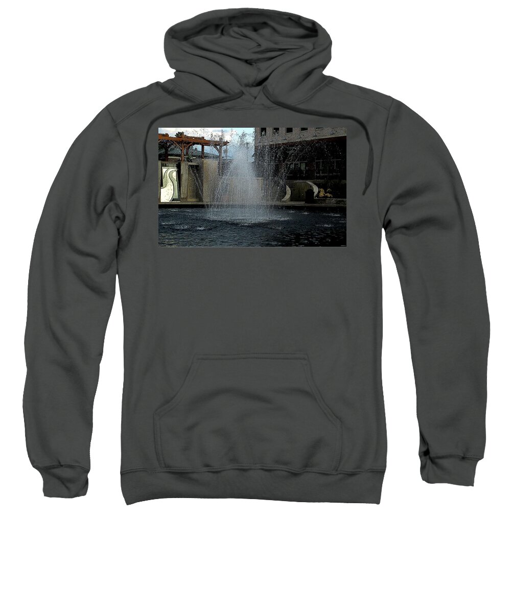 Digital Photography Sweatshirt featuring the photograph Spraying Water by Belle T Broskie