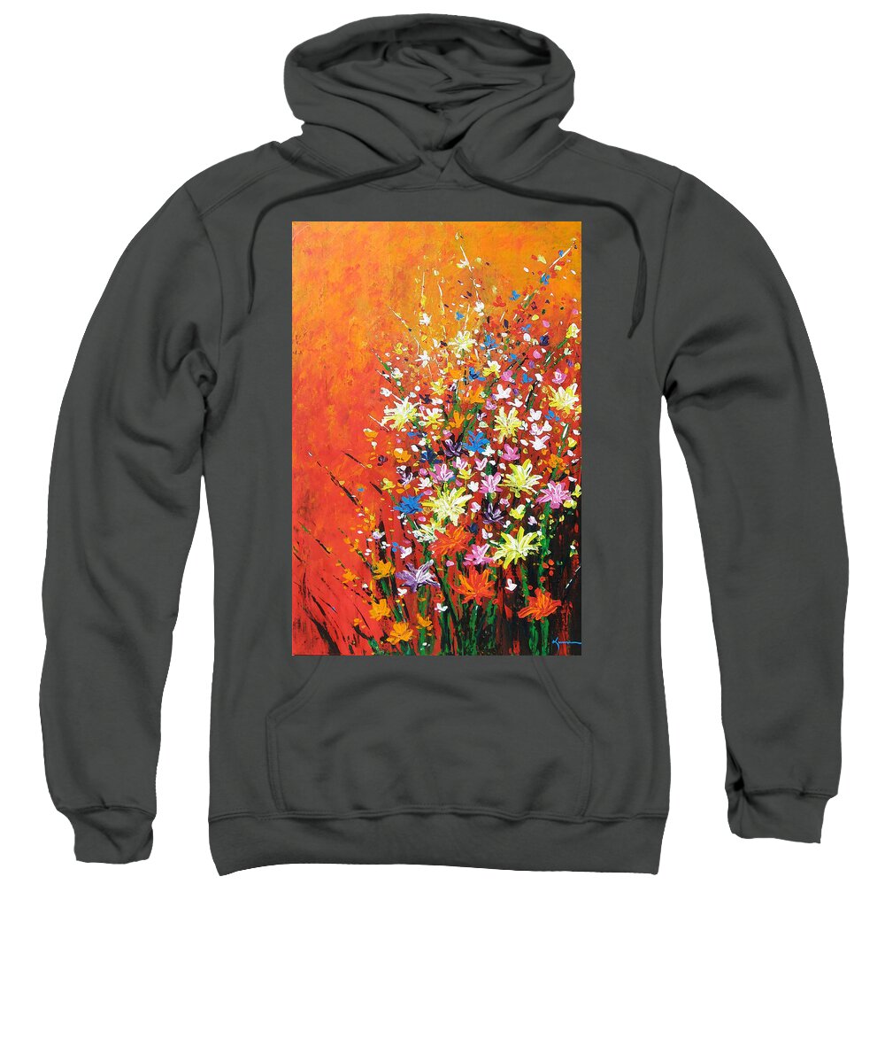 Spring Collection Sweatshirt featuring the painting Spring Collection by Kume Bryant