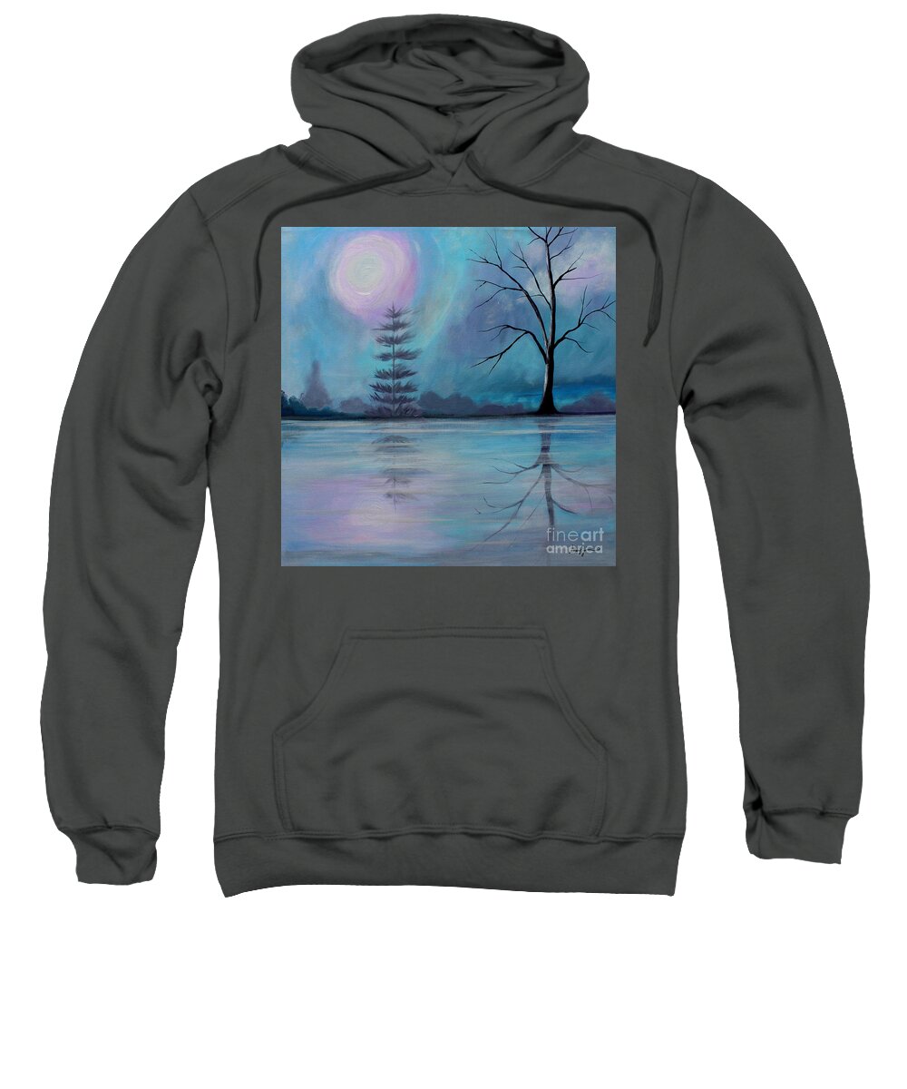 Spring Sweatshirt featuring the painting Spring Morning by Stacey Zimmerman