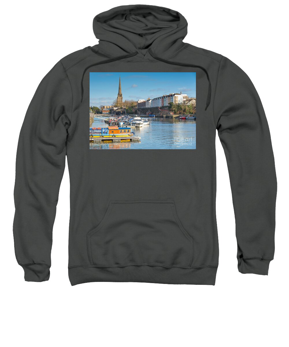 Bristol Sweatshirt featuring the photograph St Mary Redcliffe Church, Bristol by Colin Rayner
