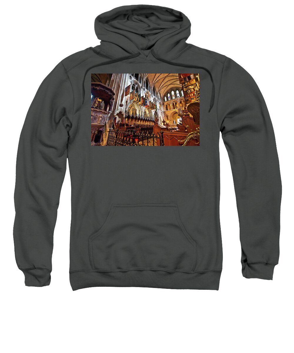 St. Patrick's Cathedral Sweatshirt featuring the photograph St. Patrick's Cathedral in Dublin Number Two by Marisa Geraghty Photography