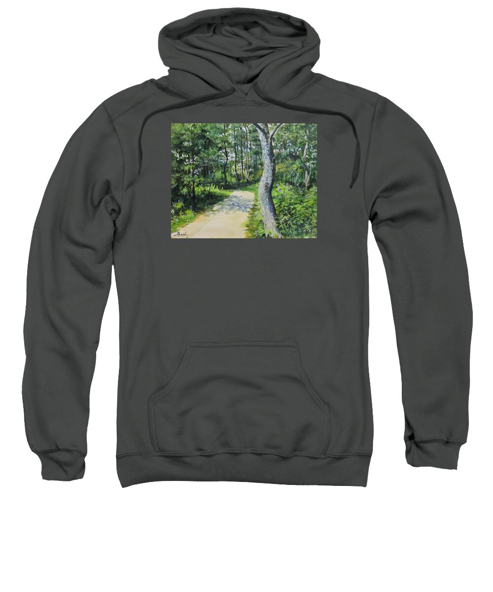 Landscape Sweatshirt featuring the painting Start Of The Trail by William Brody