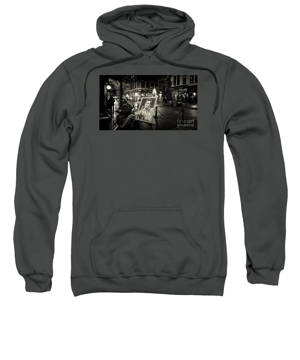 Monochrome Sweatshirt featuring the photograph Steamin' Johnny by Cameron Wood