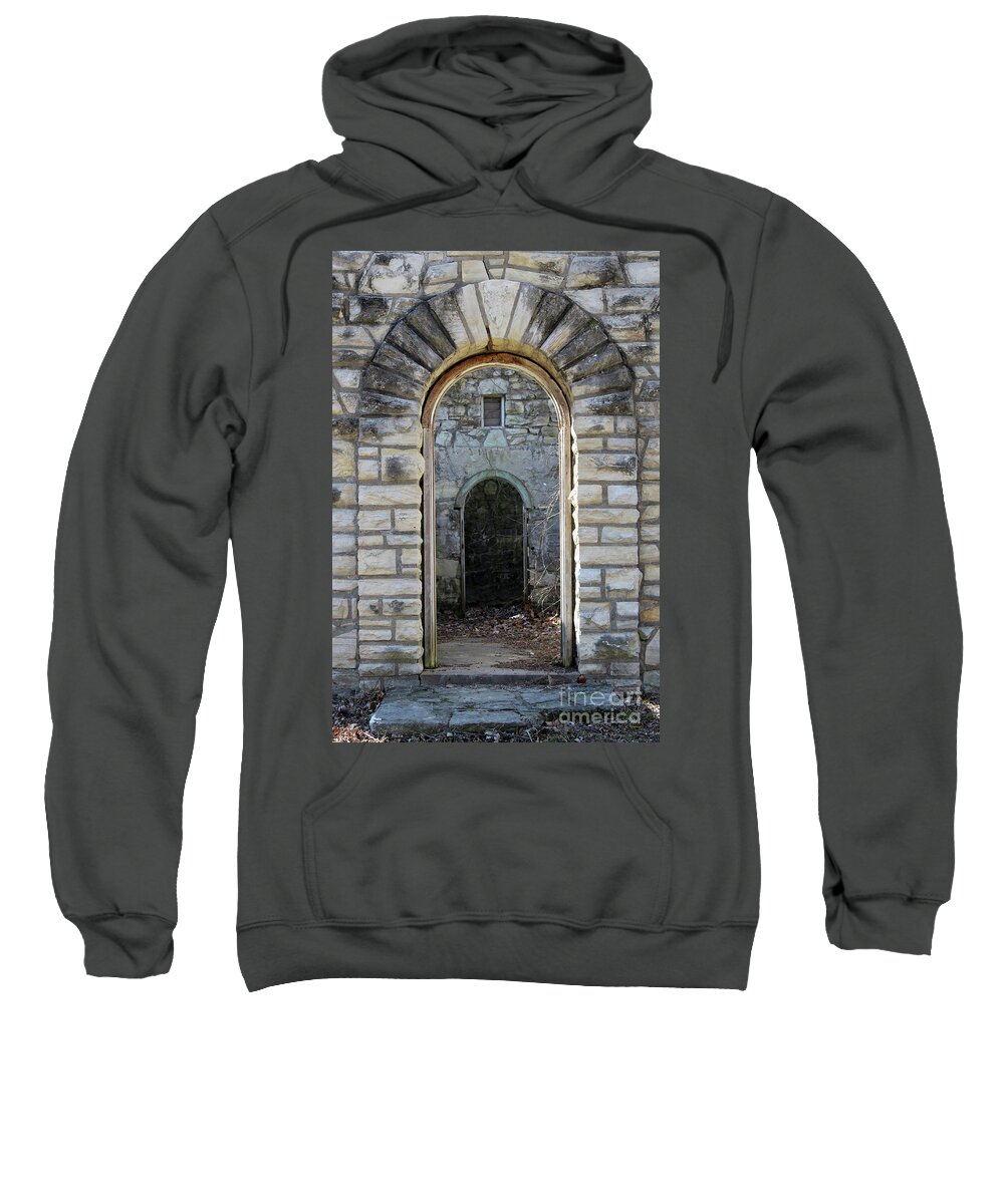 Stone Sweatshirt featuring the photograph Stone Doorway Ruins by Adam Long