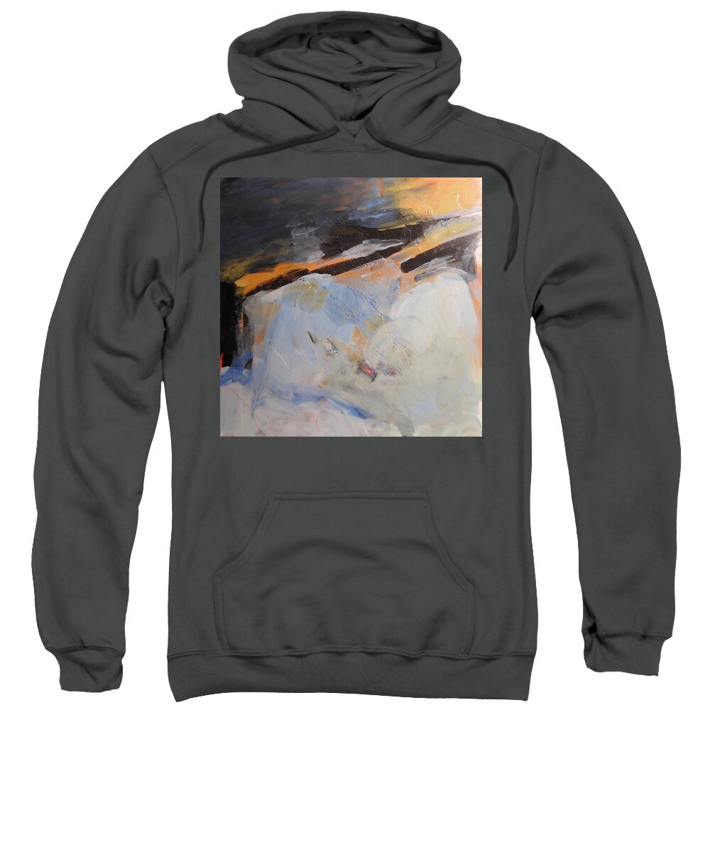Abstract Sweatshirt featuring the painting Storm Clouds by Sharon Cromwell