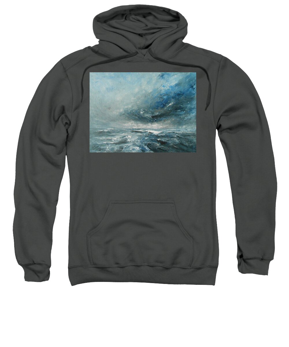 Abstract Sweatshirt featuring the painting There's No Sun Up In The Sky by Jane See