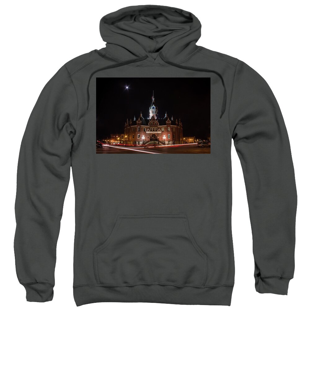 Stratford Sweatshirt featuring the photograph Stratford City Hall at night... by Jay Smith