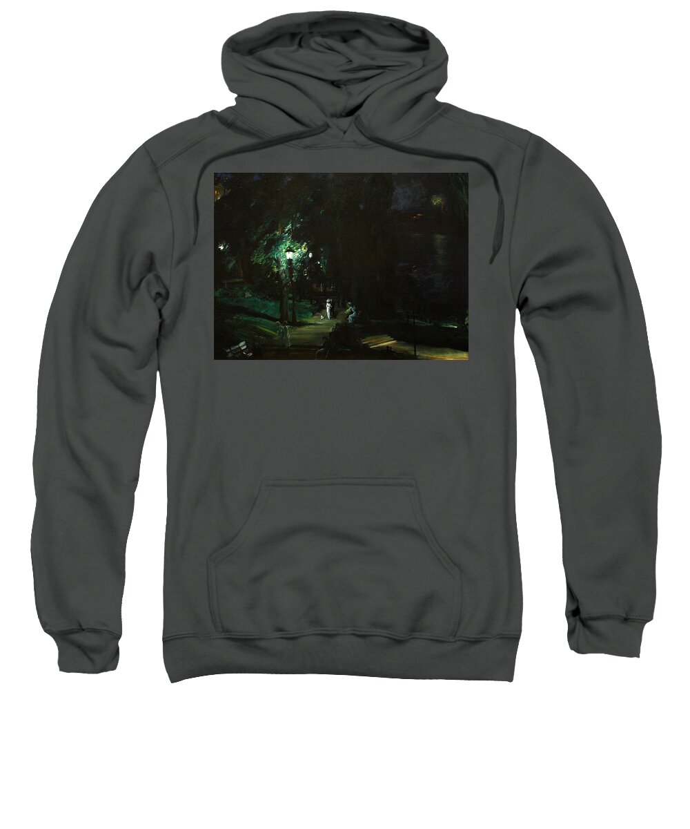 George Bellows Sweatshirt featuring the painting Summer Night Riverside Drive by George Bellows