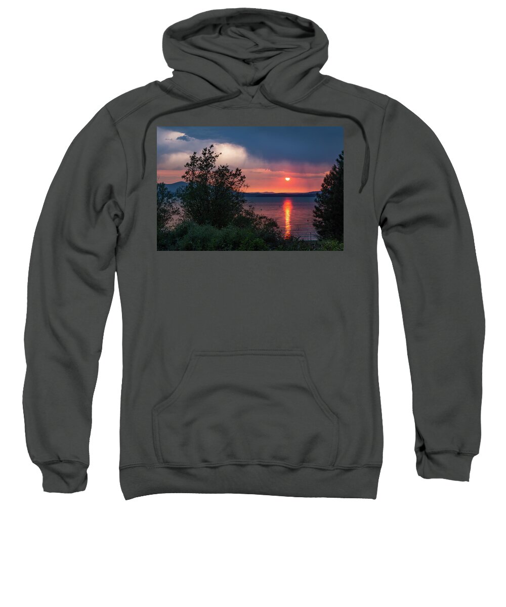 Lake Almanor Sweatshirt featuring the photograph Summer Storm by Jan Davies