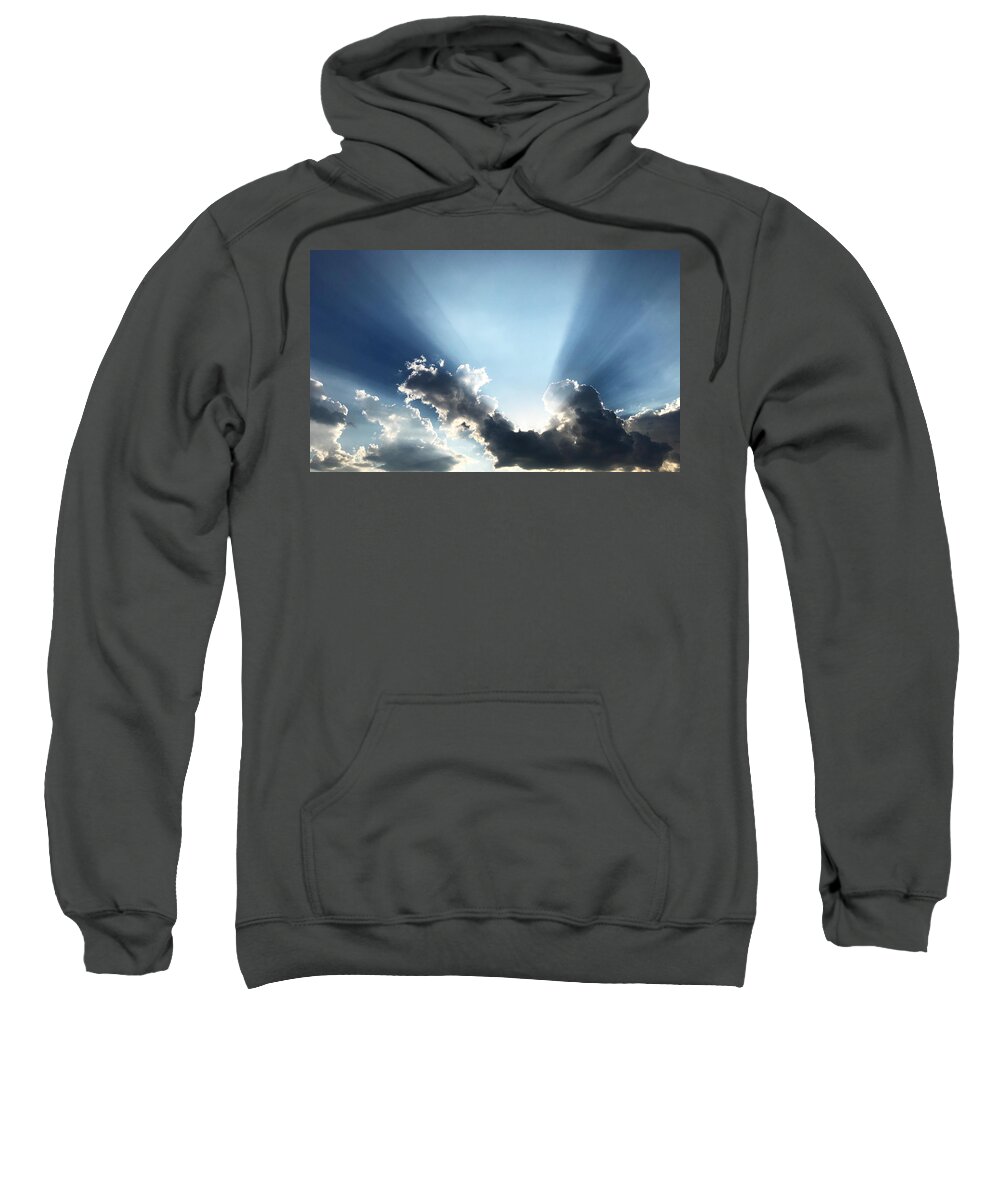 Clouds Sweatshirt featuring the photograph Sunburst by Jeff Iverson