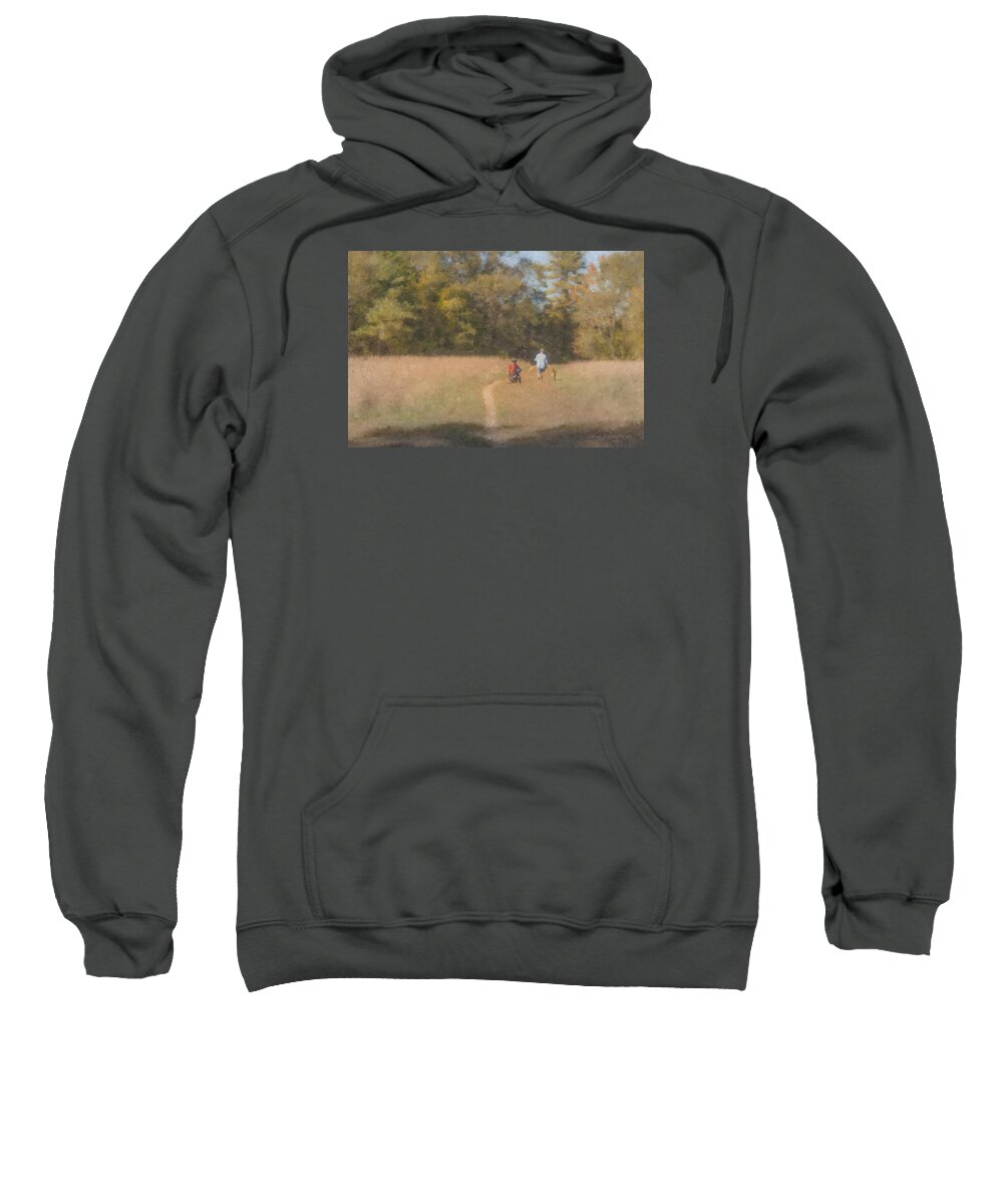 Landscape Sweatshirt featuring the painting Sunday Afternoon Walk by Bill McEntee