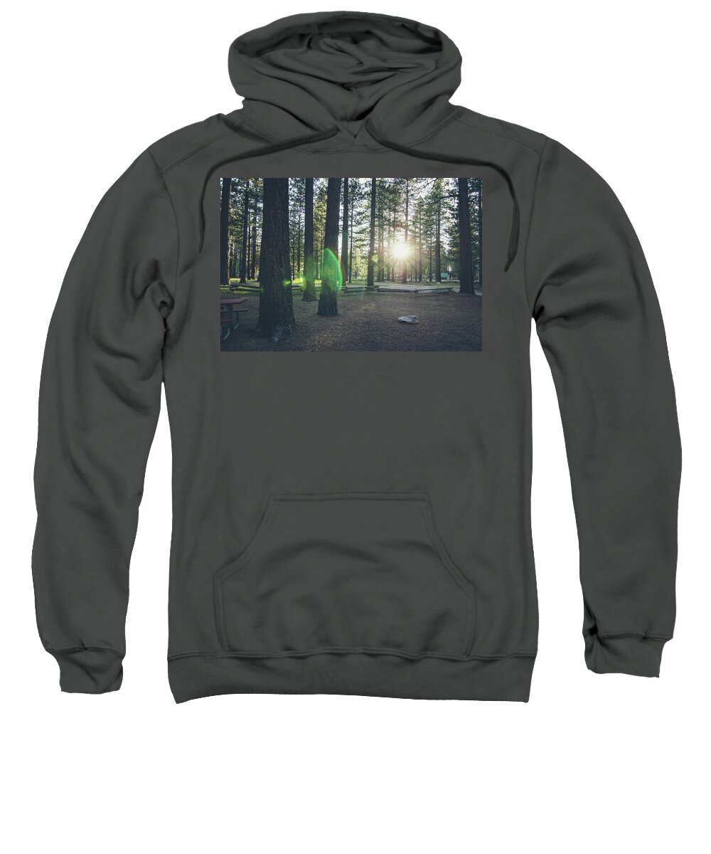 California Sweatshirt featuring the photograph Sunrise in the Woods by Margaret Pitcher