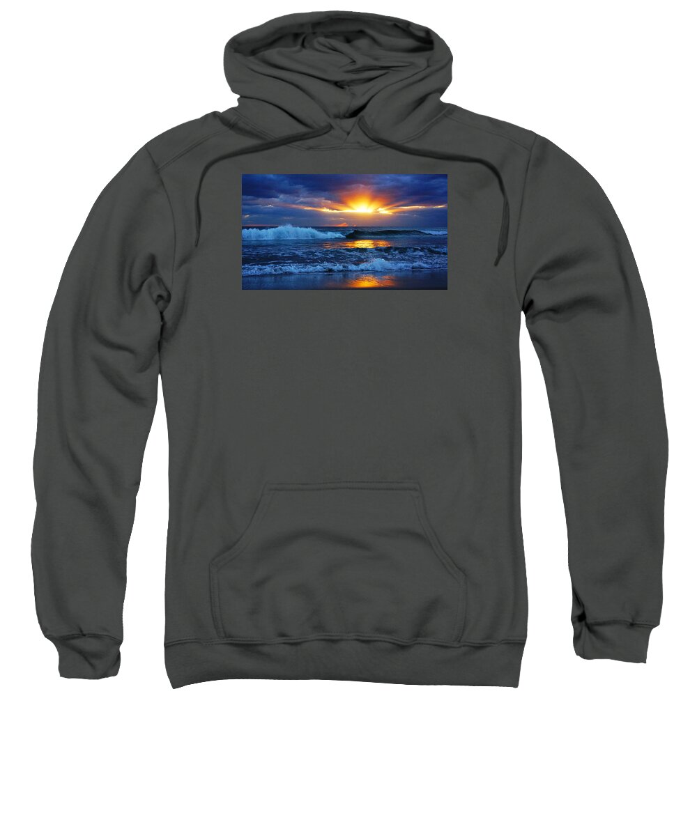 Sunrise Sweatshirt featuring the photograph Sunrise Light Wave by Lawrence S Richardson Jr