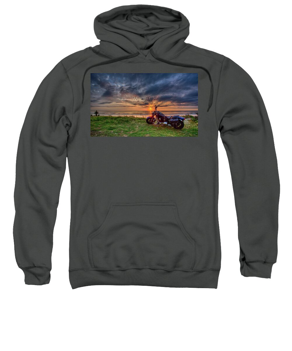 Sunrise Sweatshirt featuring the photograph Sunrise Ride by Dillon Kalkhurst