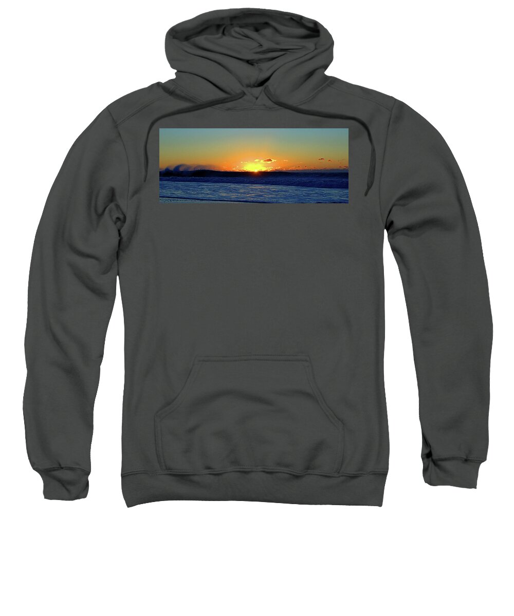 Seas Sweatshirt featuring the photograph Sunrise Wave I I I by Newwwman