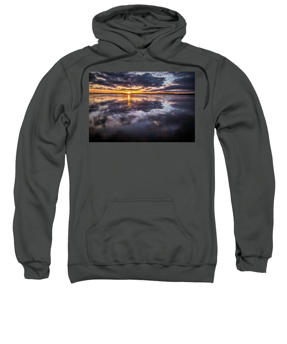 Sunset Sweatshirt featuring the photograph Sunset at Back Bay 5 by Larkin's Balcony Photography
